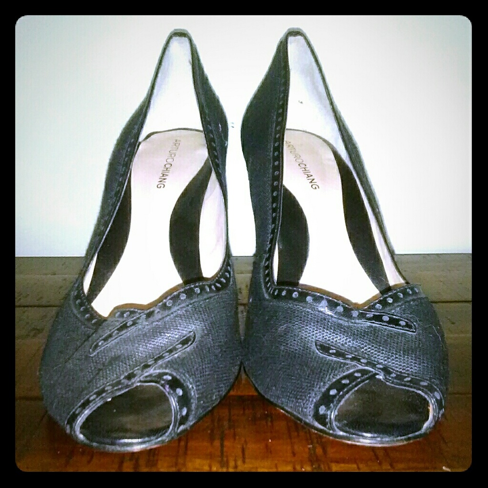 Arturo Chiang Open Toe Pumps EUC!